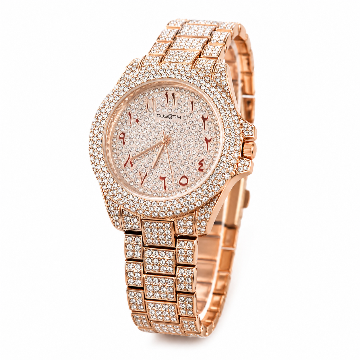 Arabic Dial Iced Out Watch - Al-Noor Diamond Edition
