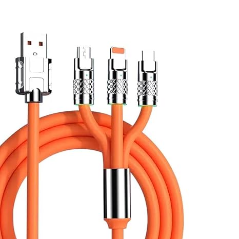 120W Charger Cable, 3 in 1 Fast Charging Data Cable