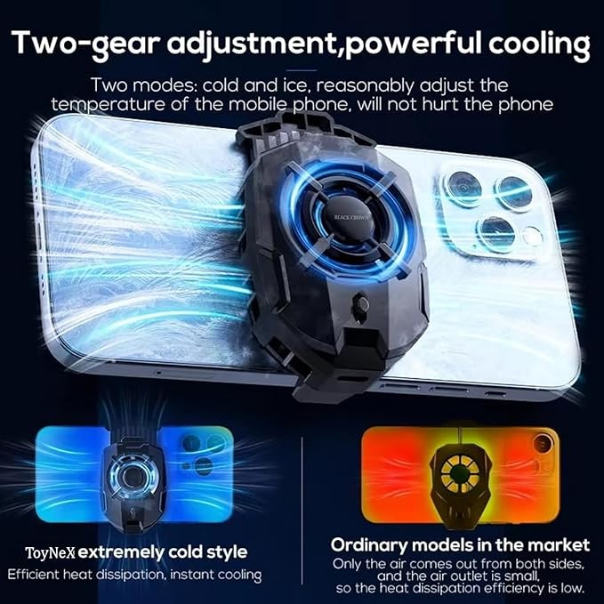 Phone Cooler With Blue Light Cooling Radiator For Gaming