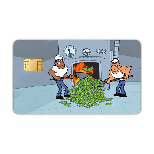 Burning Money Meme Card Skin