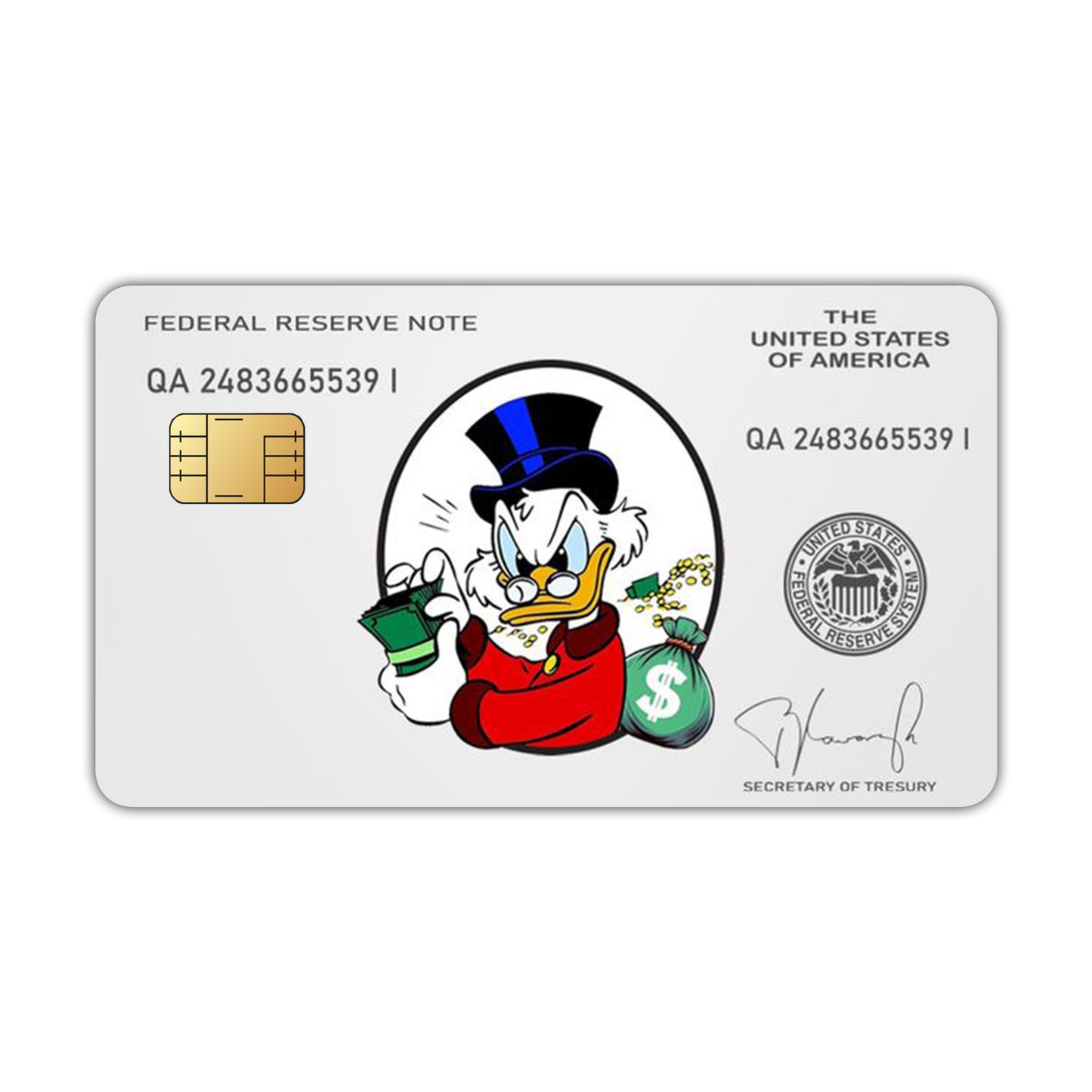 Scrooge McDuck ATM / Metro Card Skin