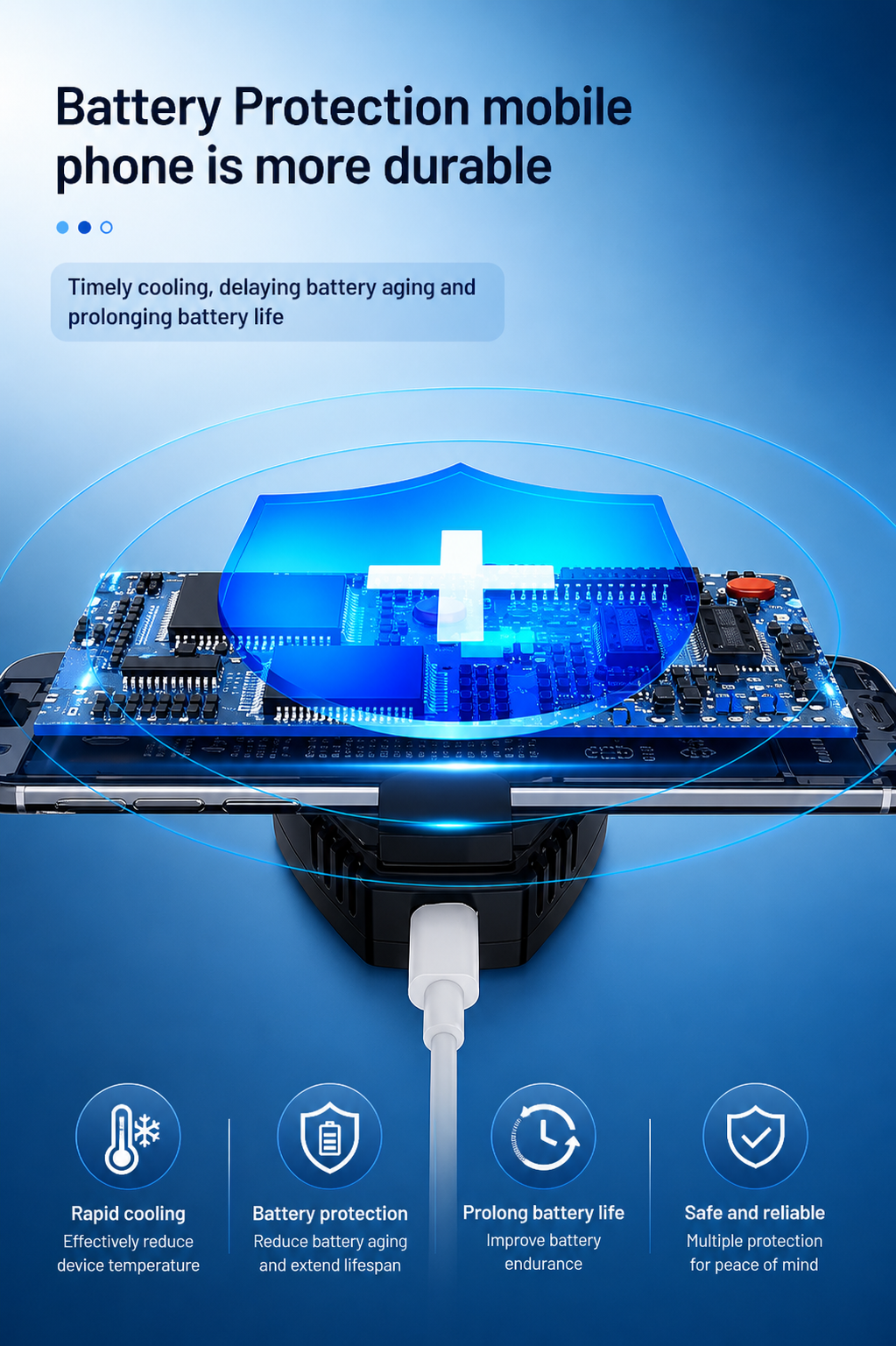 Mobile Fan Radiator Mobile Cooler for Gaming