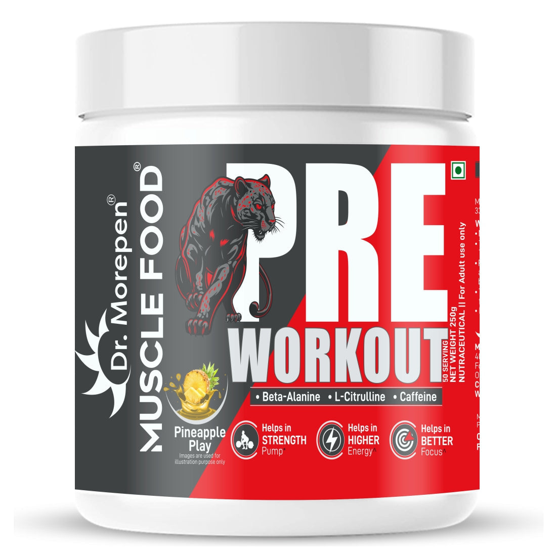 Muscle Food Pre-Workout - 250gm - 50 serving