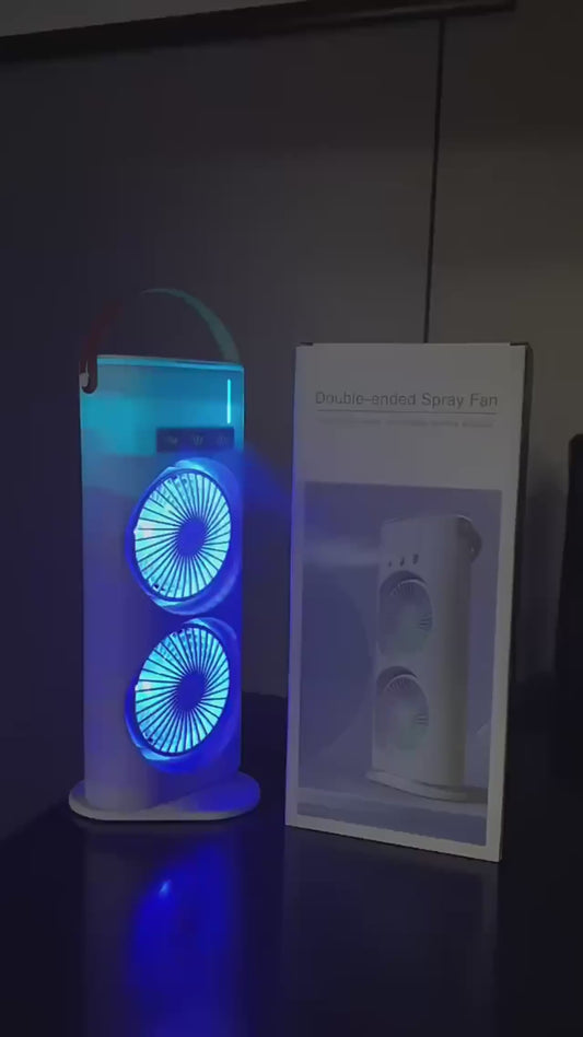 Double Ended Spray Fan, Desk Fan with Mist Spray
